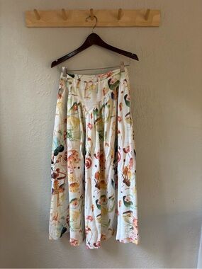 Fashion Brand Company Soft Linen Park Skirt in “Nightmares Stains”